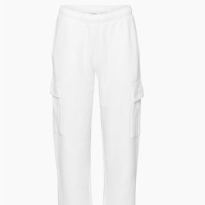 ARITZIA white cozy fleece mega cargo sweatpant